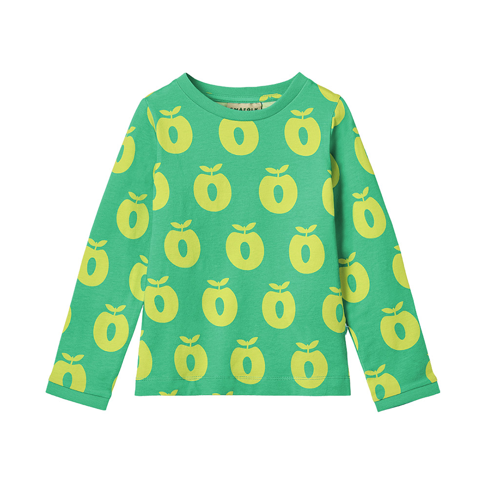 Smafolk Apple Print Long-Sleeved T-Shirt - Green