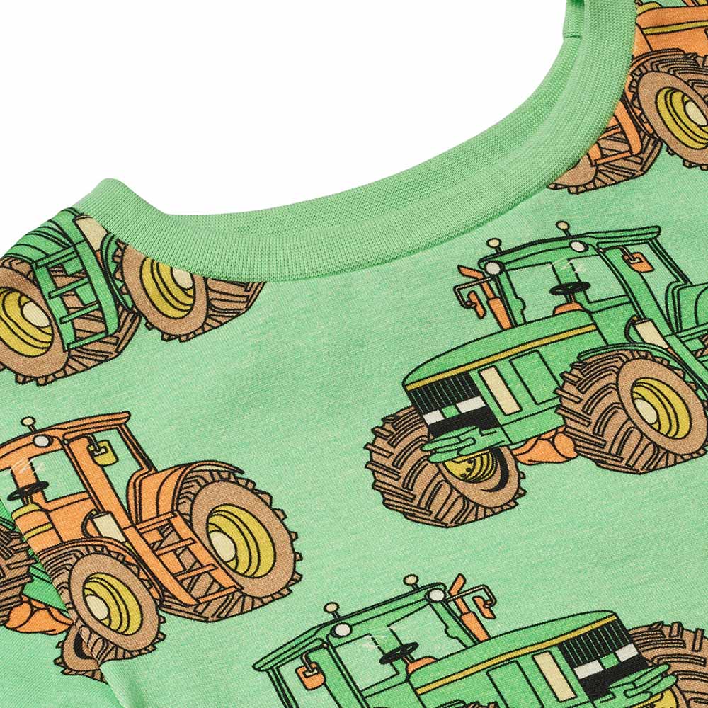 Smafolk Tractors Print Long Sleeve T-Shirt - Green