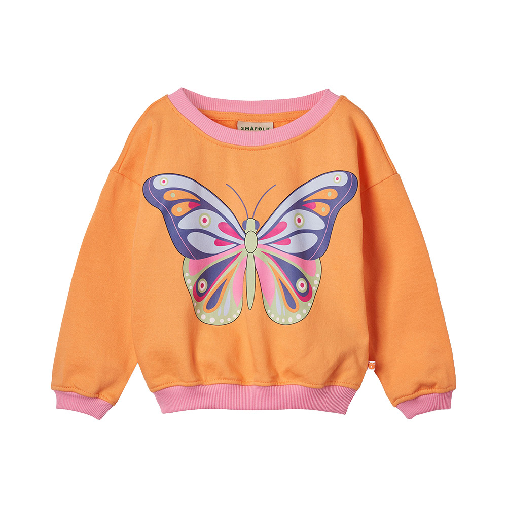 Smafolk Butterfly Print Sweatshirt - Orange