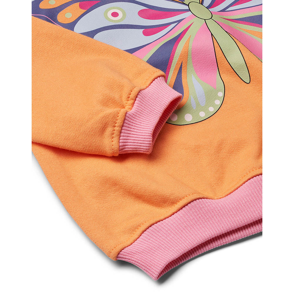 Smafolk Butterfly Print Sweatshirt - Orange