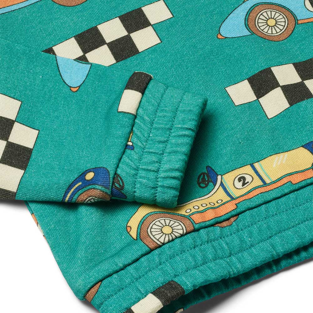 Smafolk Race Cars Print Sweatshirt - Green
