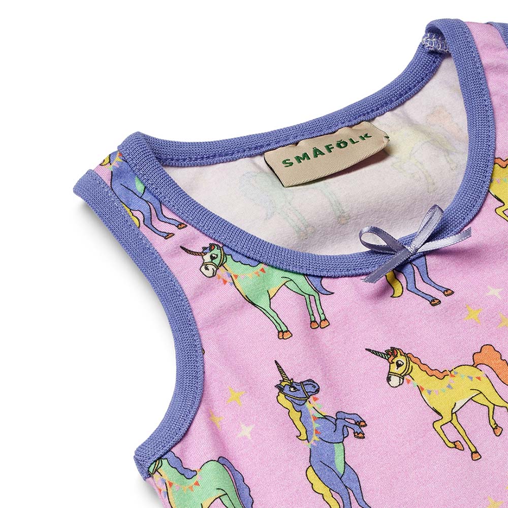 Smafolk Unicorn Print Vest & Underwear - Pink - 2 Pcs