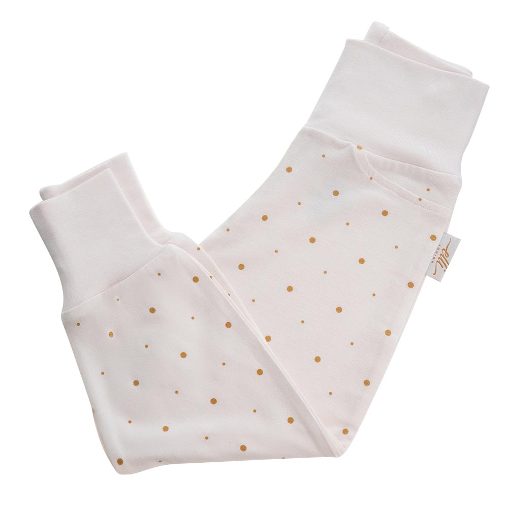 Elli Junior Bamboo Baby Pants with Golden Dots - Beige