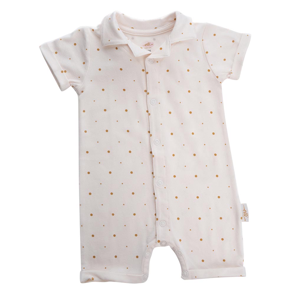 Elli Junior Bamboo Shirt Suit with Golden Dots - Beige