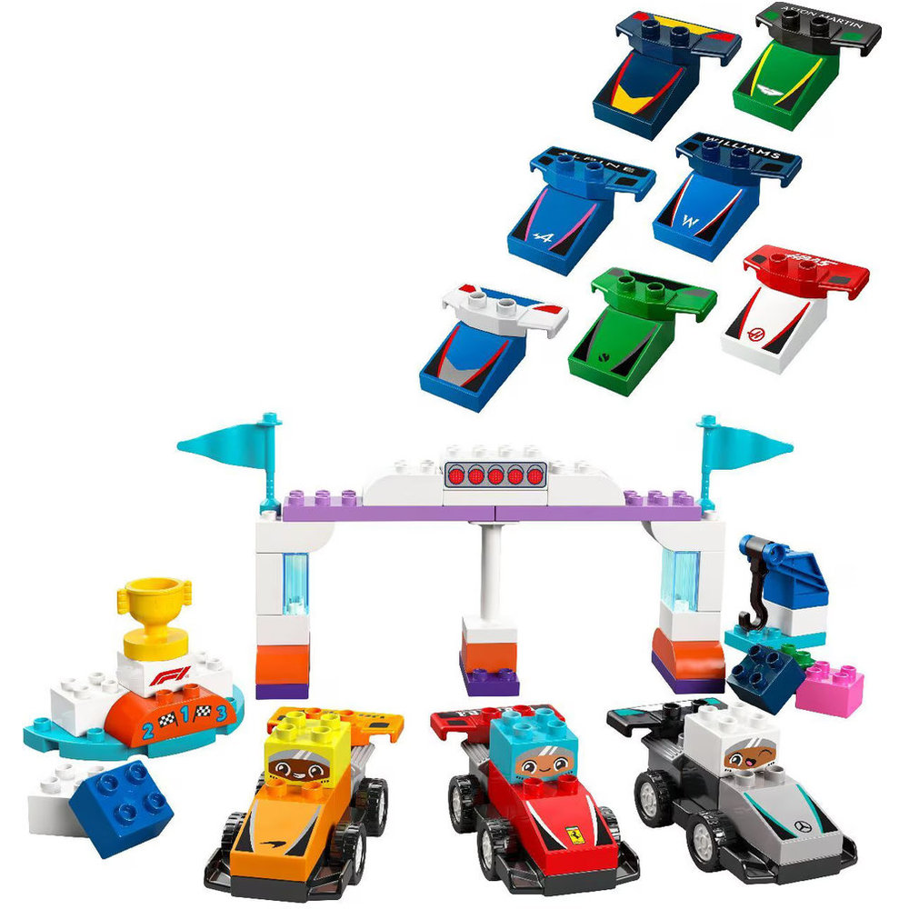 LEGO DUPLO - F1 Team Race Cars & Drivers Building Set - 70 Pcs