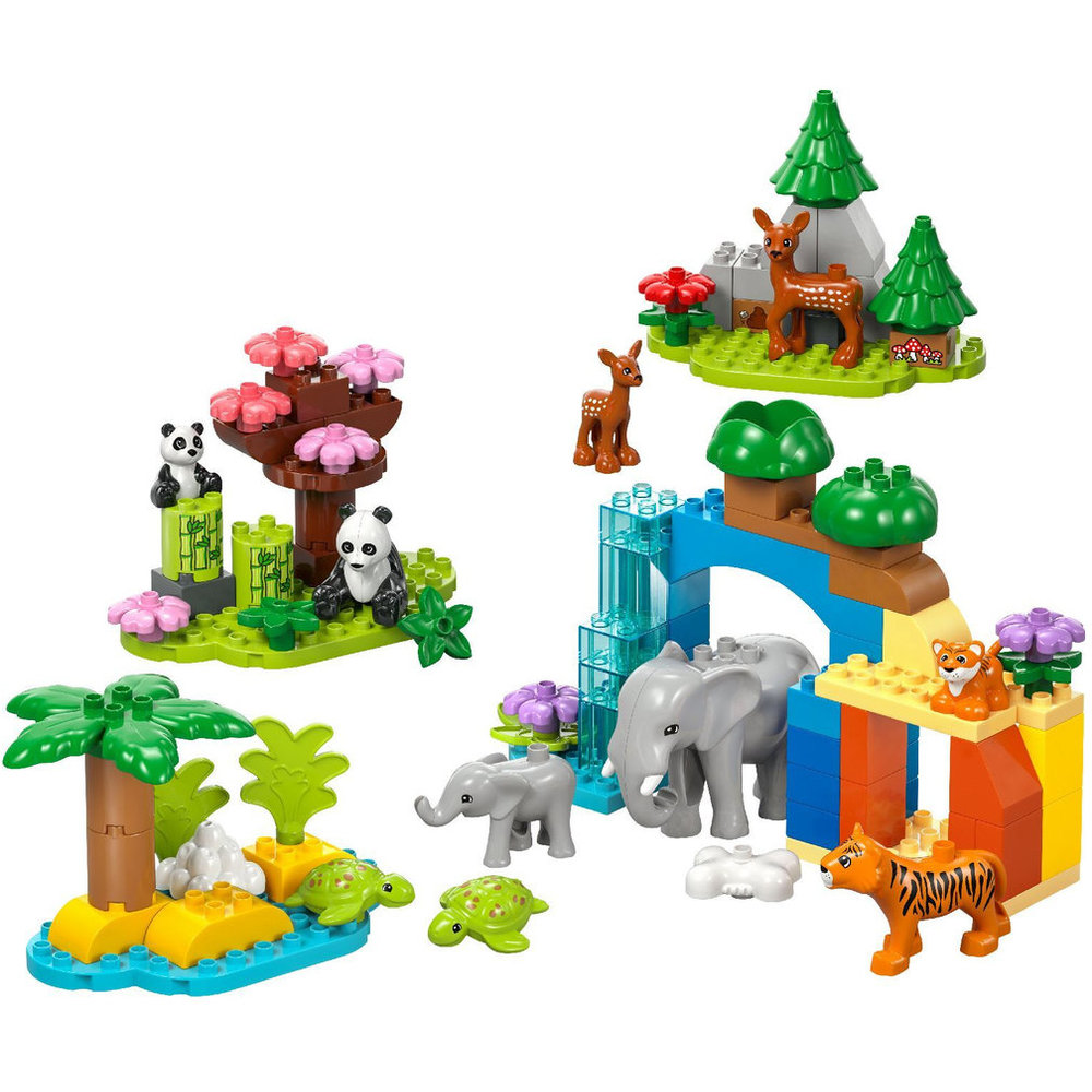 Lego duplo 3-In-1 Wild Animal Families Building Set - 92 Pcs