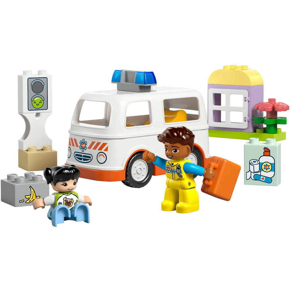 LEGO - Ambulance & Driver Building Set - 19 Pcs