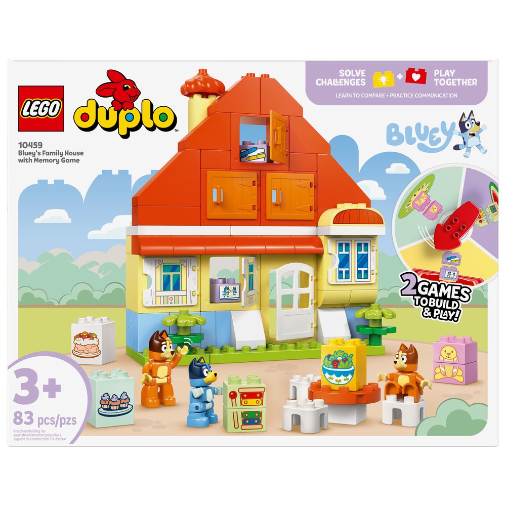 Lego duplo Bluey's Family House With Memory Game Interactive Toy Playset 83 Pcs