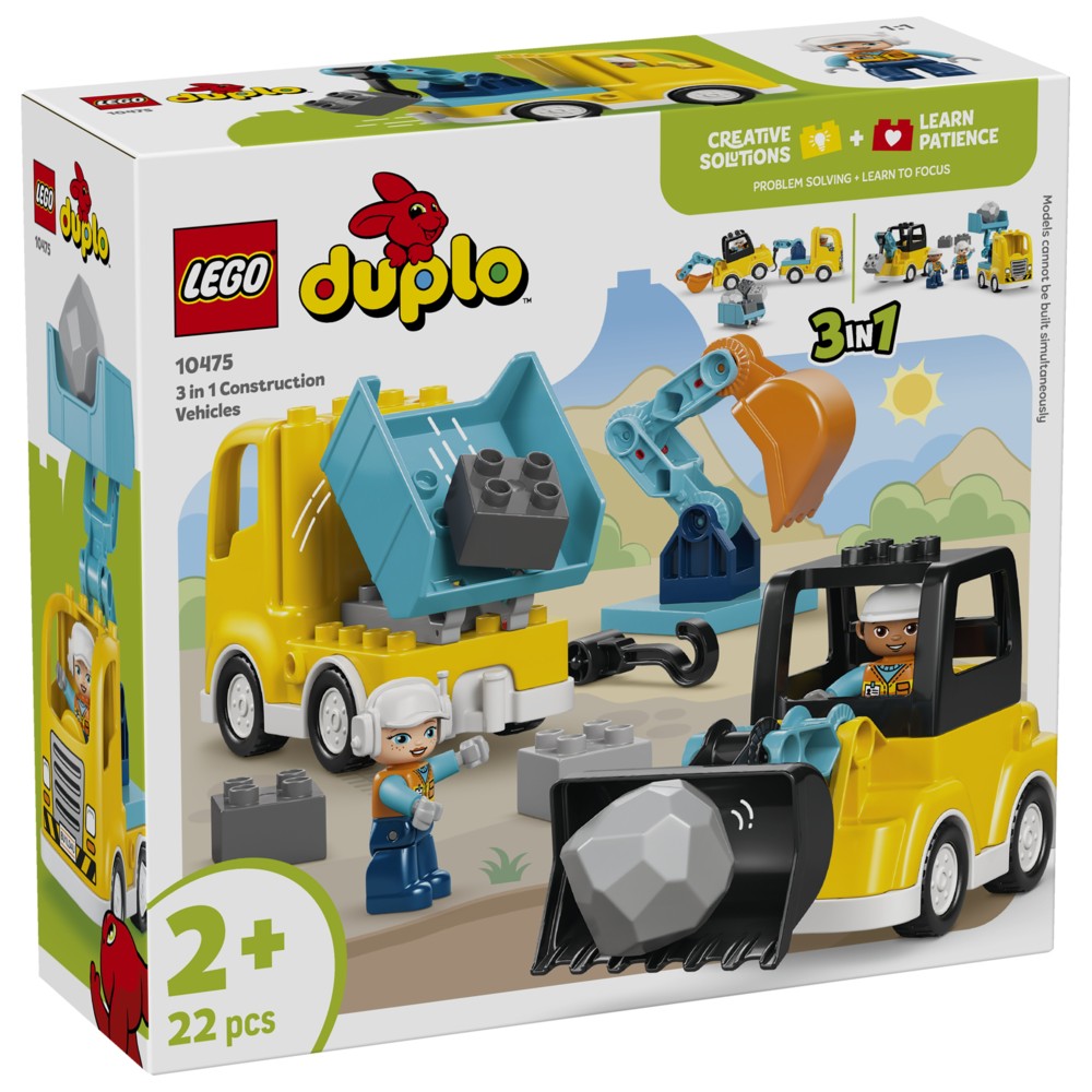 LEGO - 3-In-1 Construction Vehicles Building Block Set - 22 Pcs