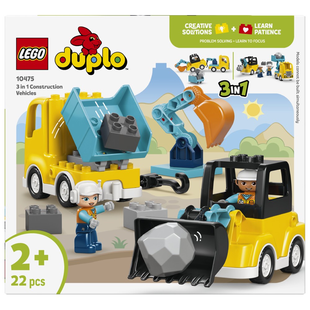 LEGO - 3-In-1 Construction Vehicles Building Block Set - 22 Pcs