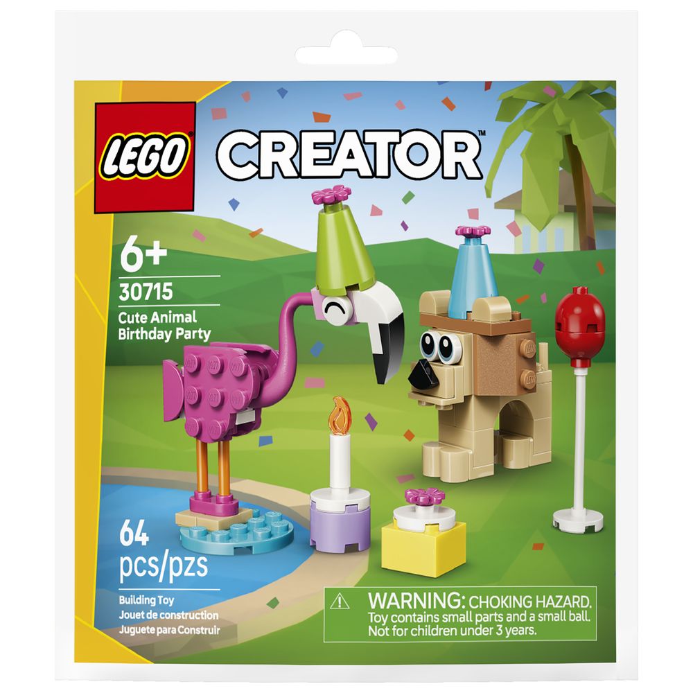 Lego - Cute Animal Birthday Party Building Set - 64 Pc Set