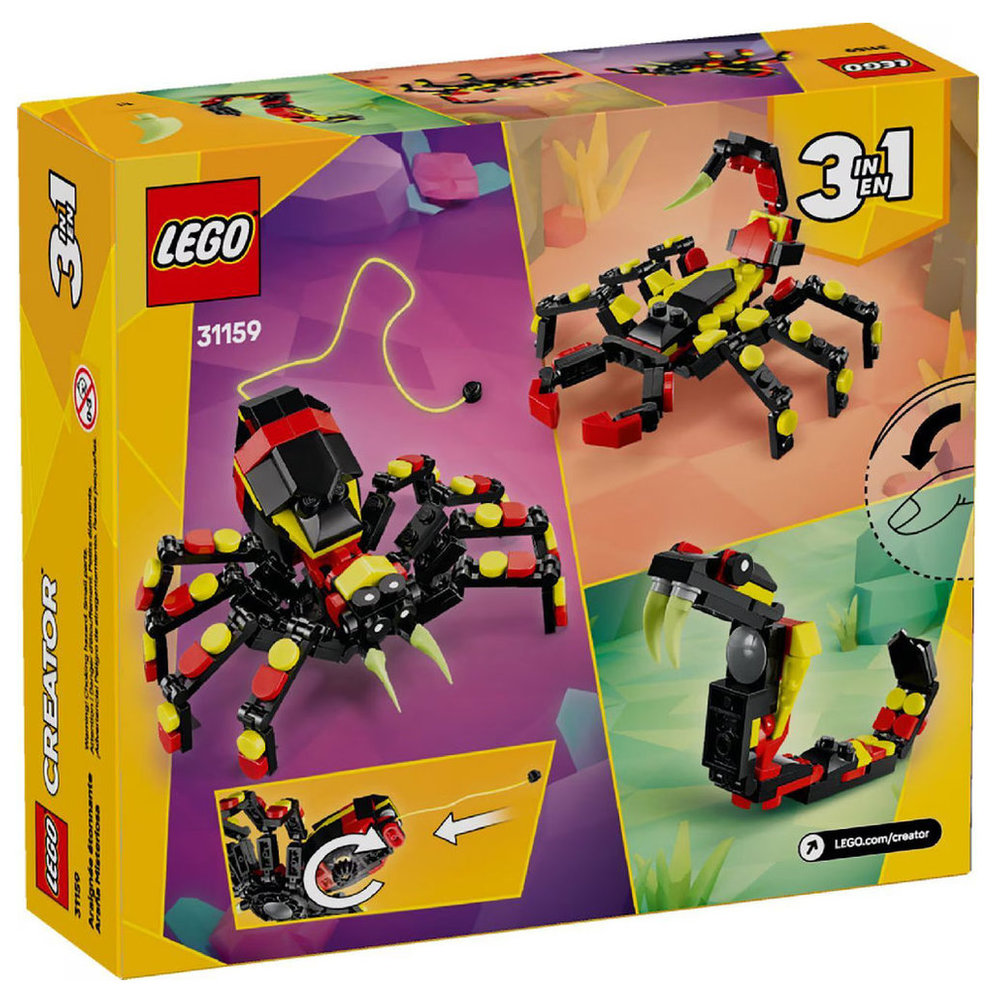Lego - 3-In-1 Wild Animals: Surprising Spider Building Set - 153 Pcs