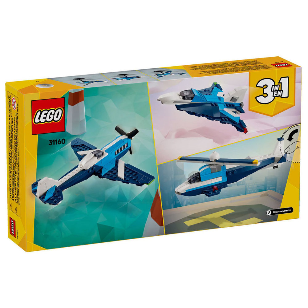 LEGO Creator 3-in-1 - Aircraft: Race Plane Building Set - Blue - 178 Pcs