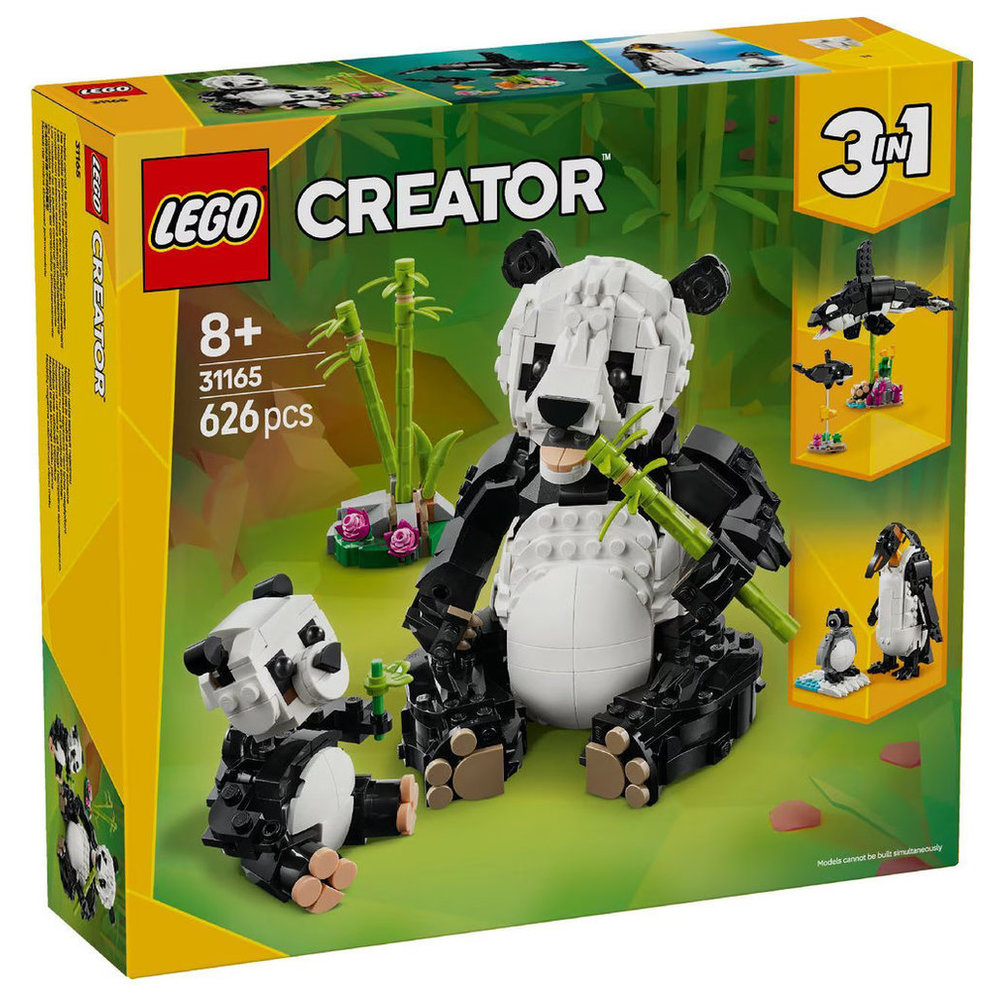 LEGO Creator 3-in-1 - Wild Animals: Panda Family Building Set - 626 Pcs