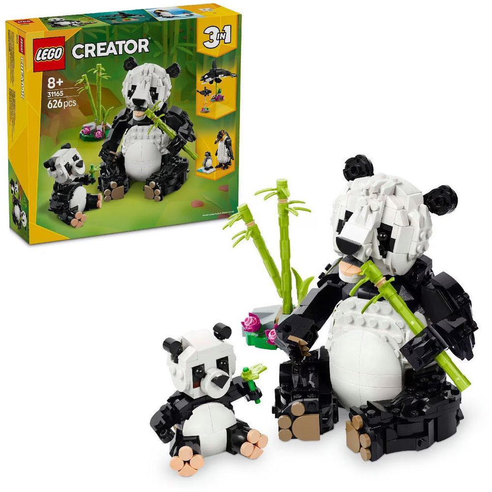 LEGO Creator 3-in-1 - Wild Animals: Panda Family Building Set - 626 Pcs