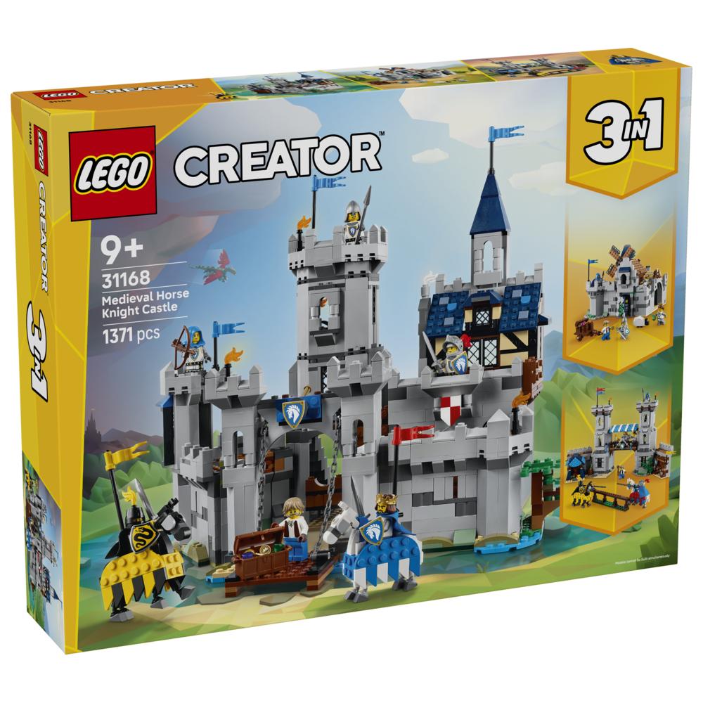 LEGO - Creator 3-In-1 Medieval Horse Knight Castle Building Set - 1371 Pc Set