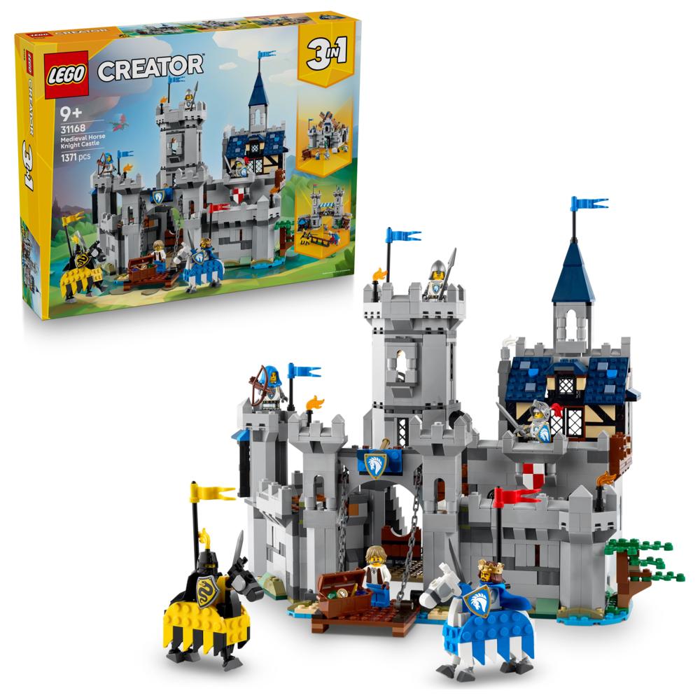 LEGO - Creator 3-In-1 Medieval Horse Knight Castle Building Set - 1371 Pc Set