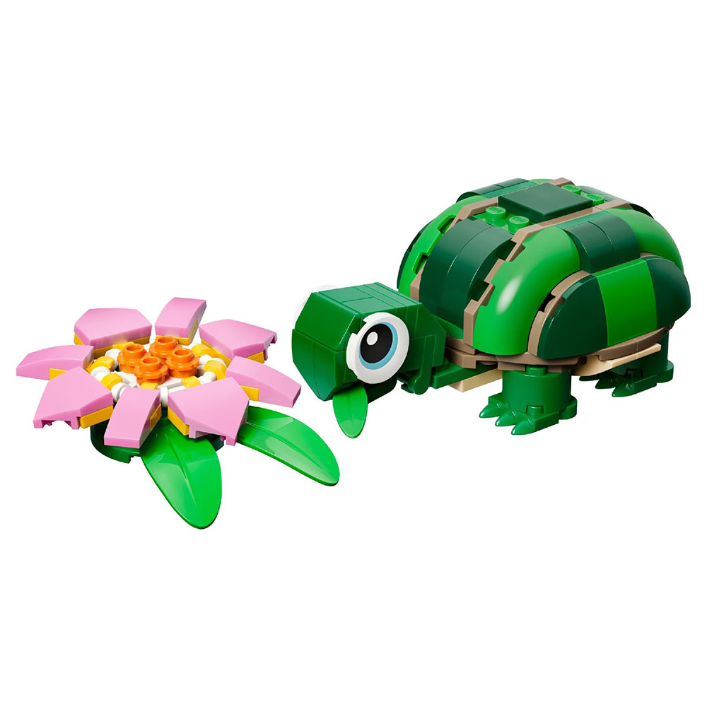 Lego - Turtle With A Water Lily Building Set - 124 Pc Set