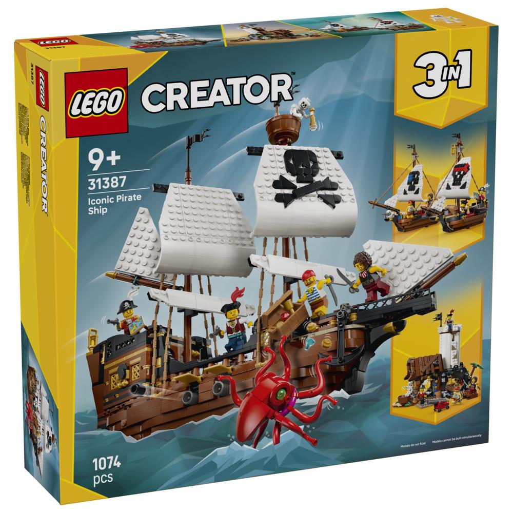 LEGO - Creator 3-In-1 Iconic Pirate Ship Building Set - 1074 Pc Set