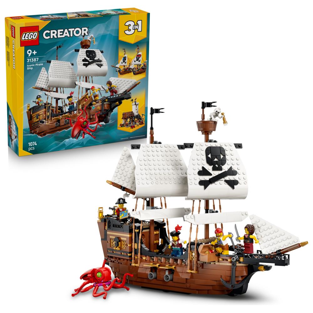LEGO - Creator 3-In-1 Iconic Pirate Ship Building Set - 1074 Pc Set