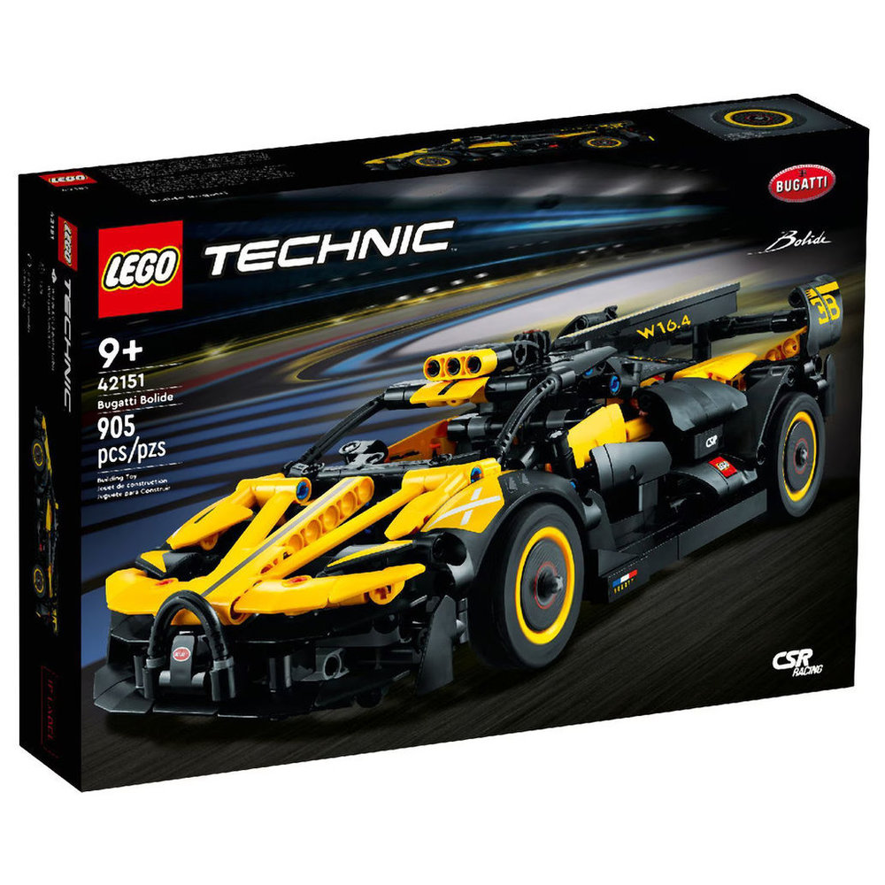 LEGO Technic - Bugatti Bolide Building Set - Yellow - 905 Pcs