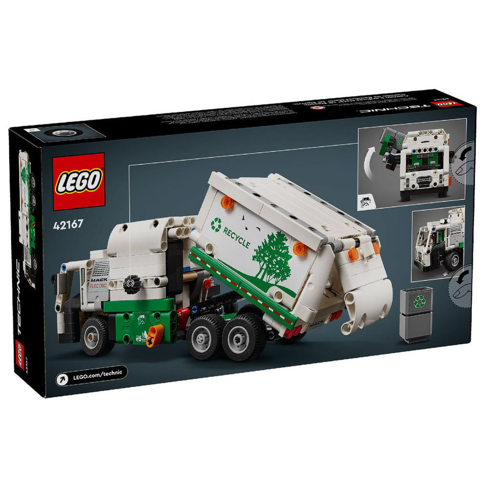 LEGO - Mack LR Electric Garbage Truck Building Set - White - 503 Pcs