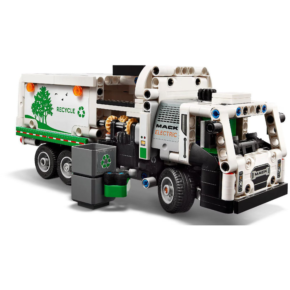 LEGO - Mack LR Electric Garbage Truck Building Set - White - 503 Pcs
