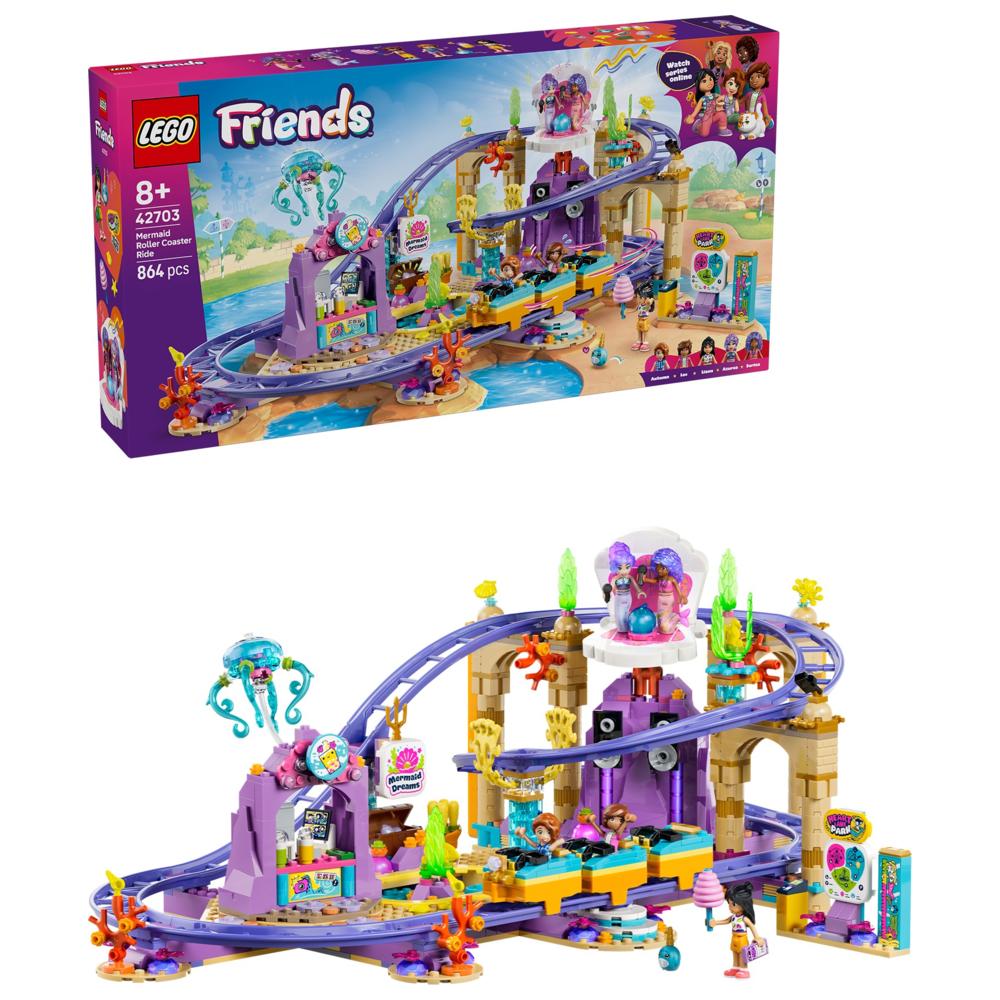 LEGO - Friends Mermaid Roller Coaster Ride Building Set - 864 Pc Set