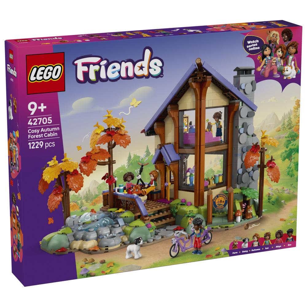 LEGO - Friends Cozy Autumn Forest Cabin Building Set - 1229 Pc Set