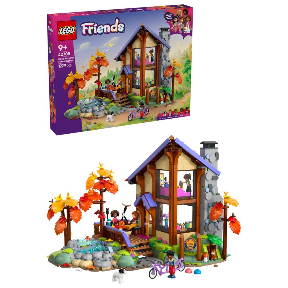 LEGO - Friends Cozy Autumn Forest Cabin Building Set - 1229 Pc Set