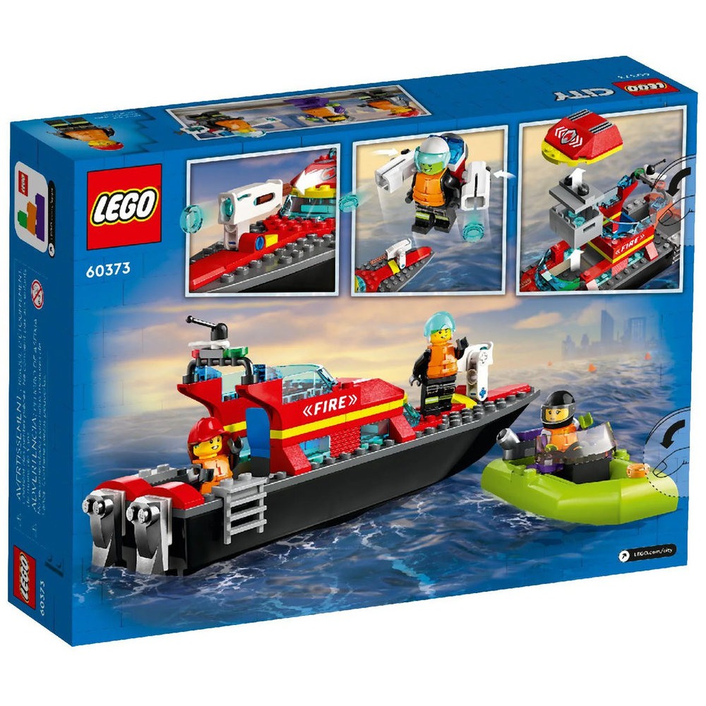 Lego City Fire Rescue Boat Building Set - 144 Pcs