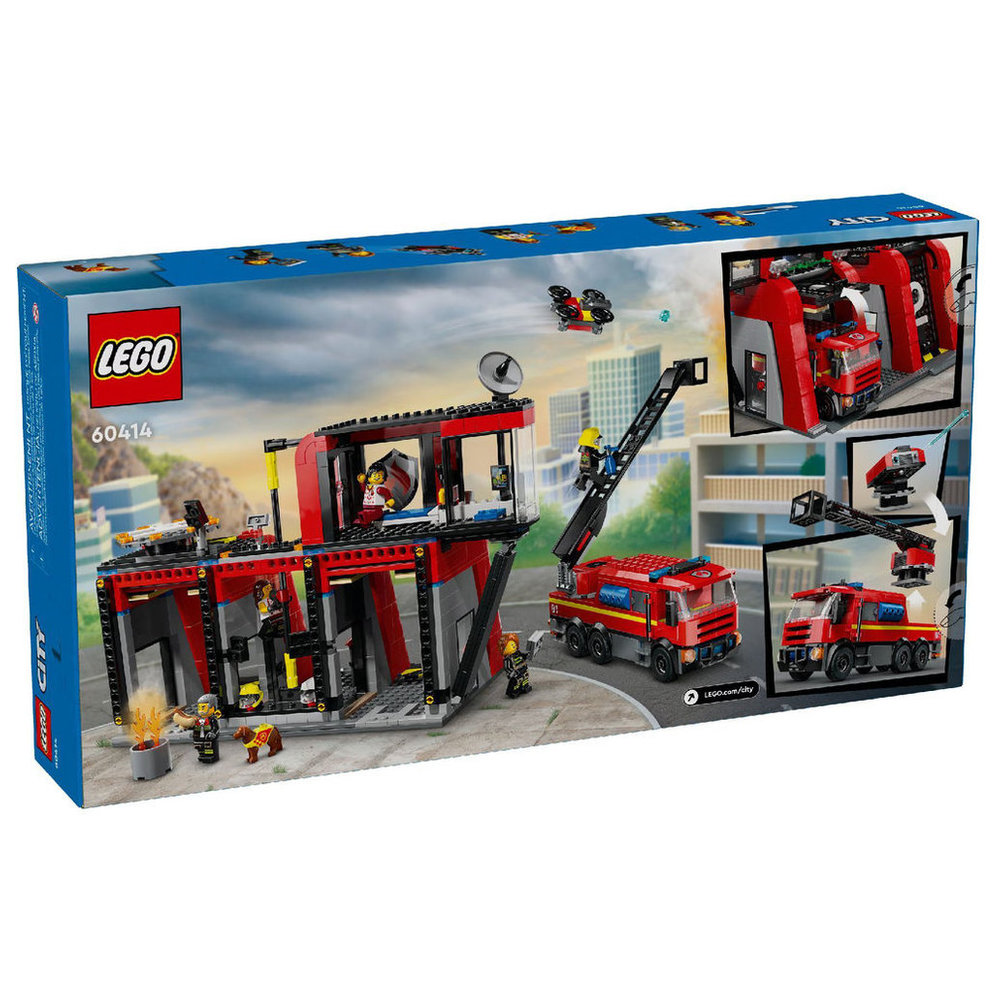 LEGO City - Fire Station With Fire Truck Building Set - 843 Pcs