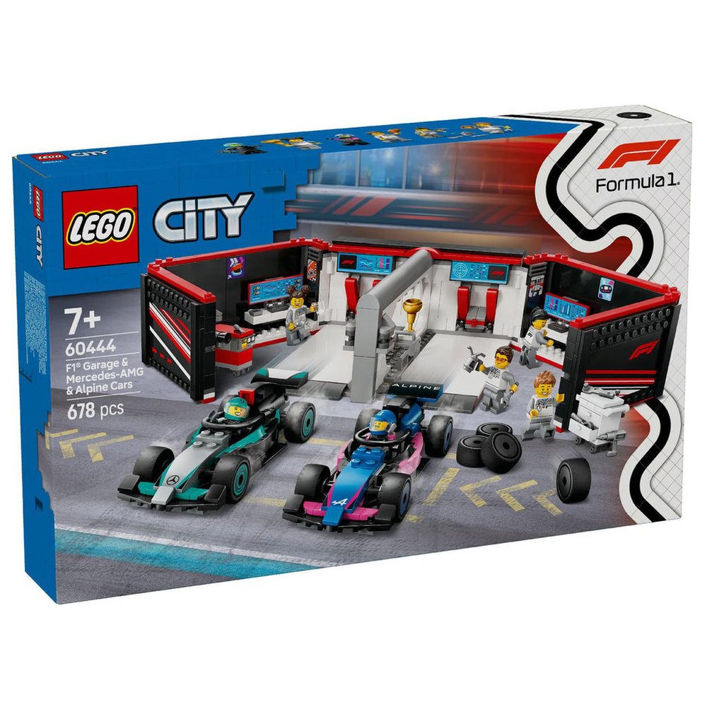 LEGO City - F1 Garage & Mercedes-AMG & Alpine Cars Building Set - 678 Pcs