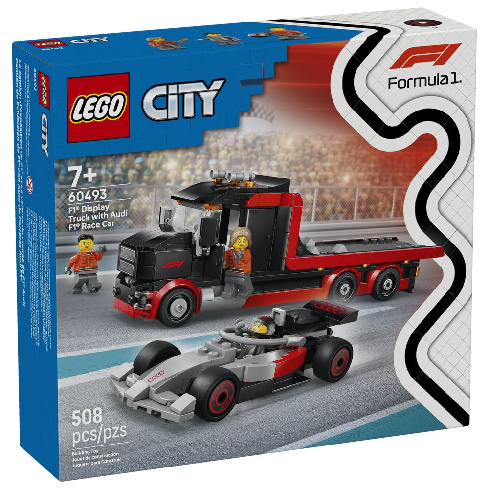 Lego - F1 Display Truck With Audi F1 Race Car Building Set - 508 Pc Set
