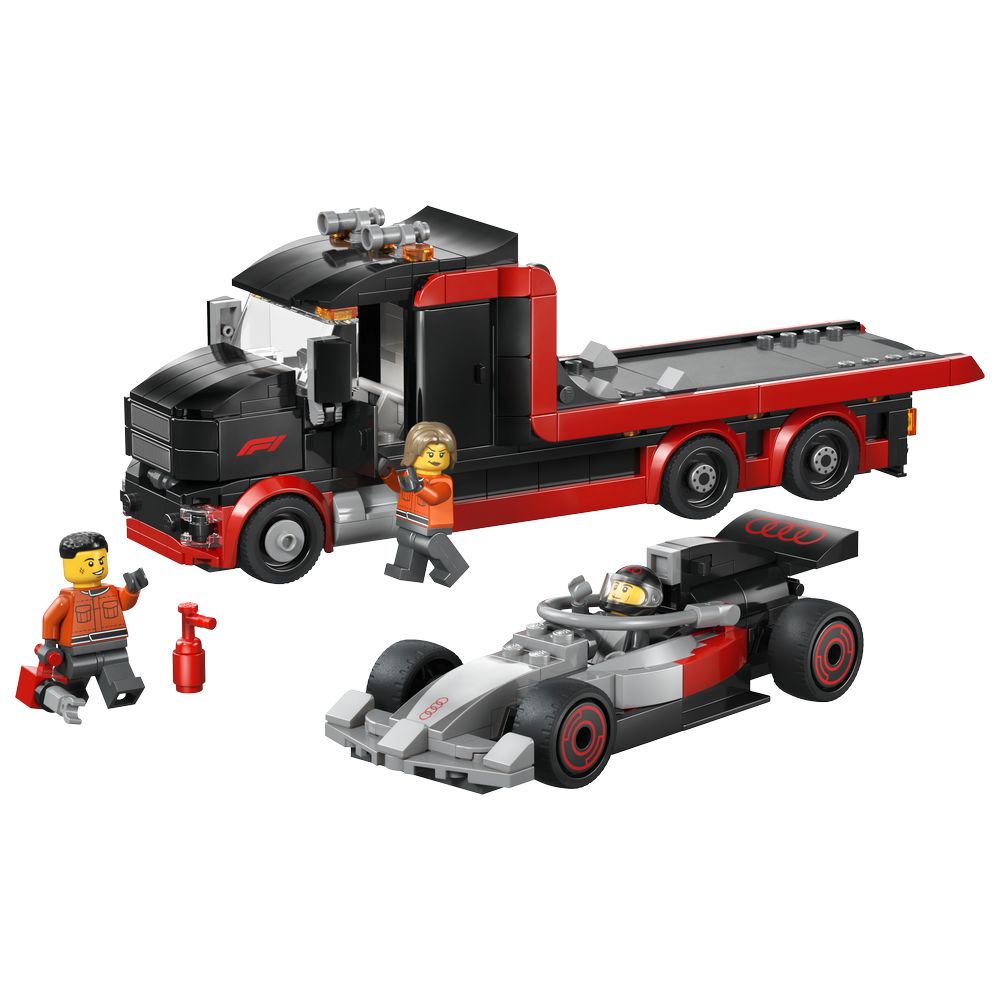 Lego - F1 Display Truck With Audi F1 Race Car Building Set - 508 Pc Set