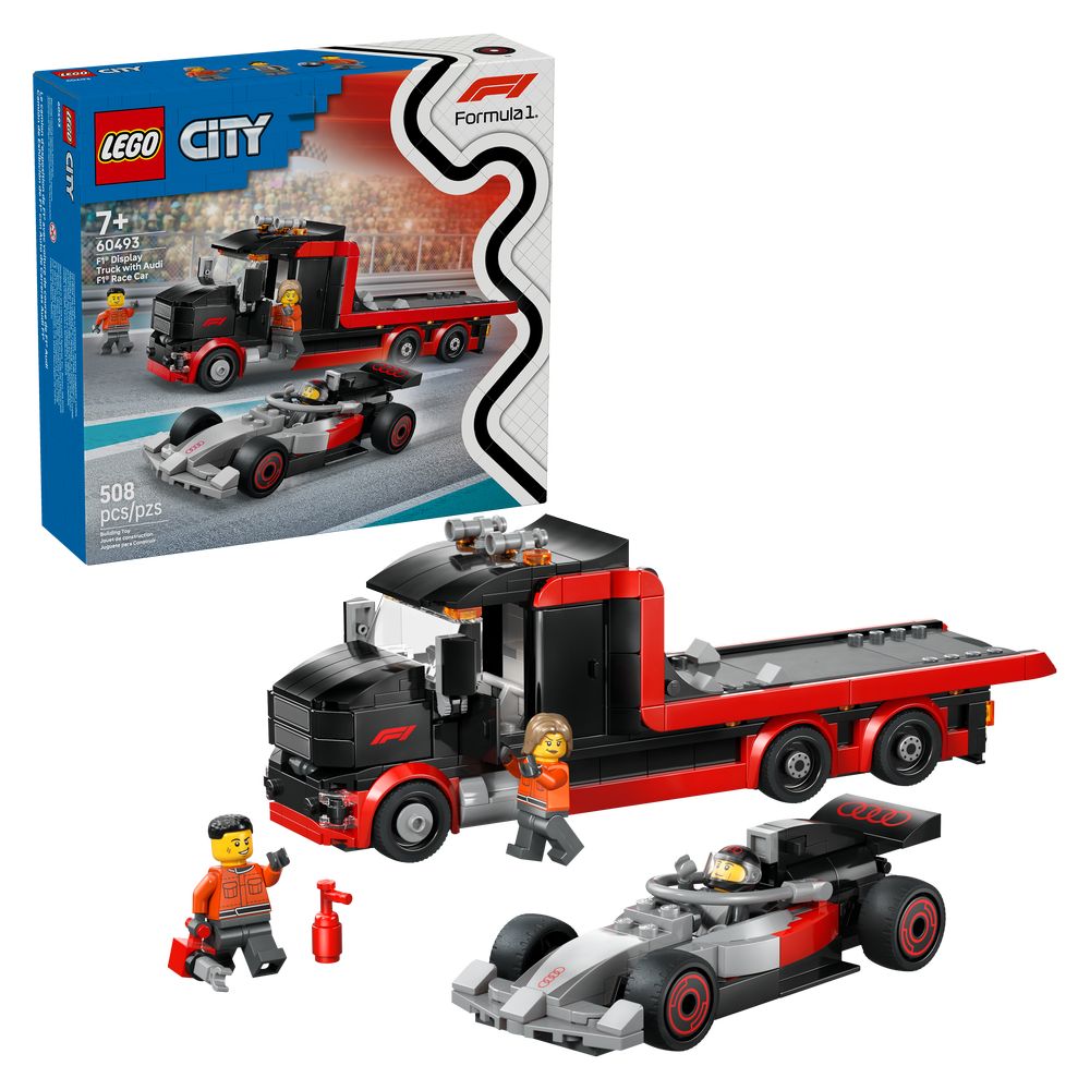 Lego - F1 Display Truck With Audi F1 Race Car Building Set - 508 Pc Set