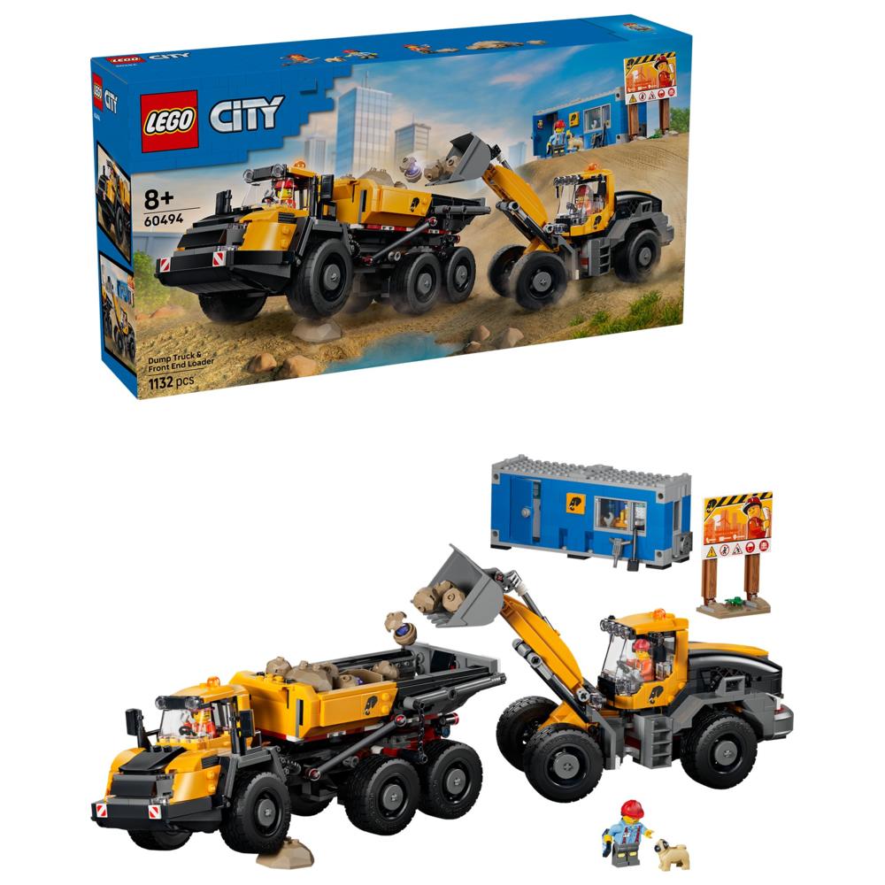 LEGO - City Dump Truck And Front End Loader Building Set - 1132 Pc Set