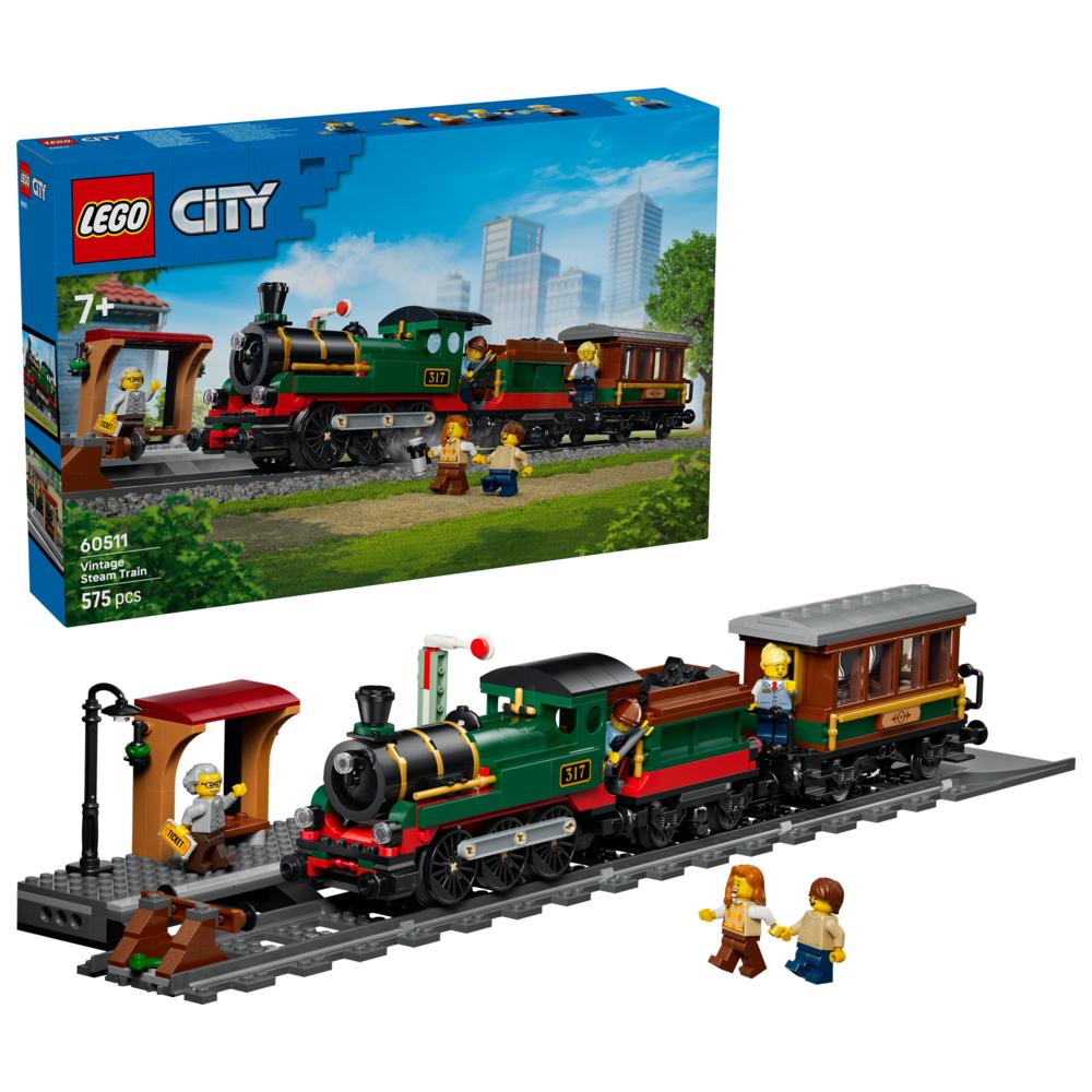 LEGO - City Vintage Steam Train Building Set - 575 Pc Set