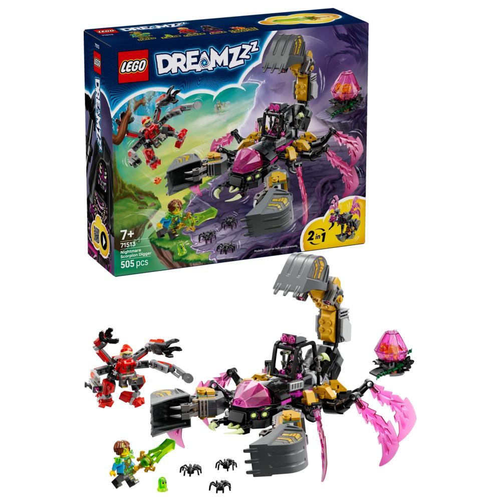 LEGO - Dreamzzz 2-In-1 Nightmare Scorpion Digger Building Set - 505 Pc Set