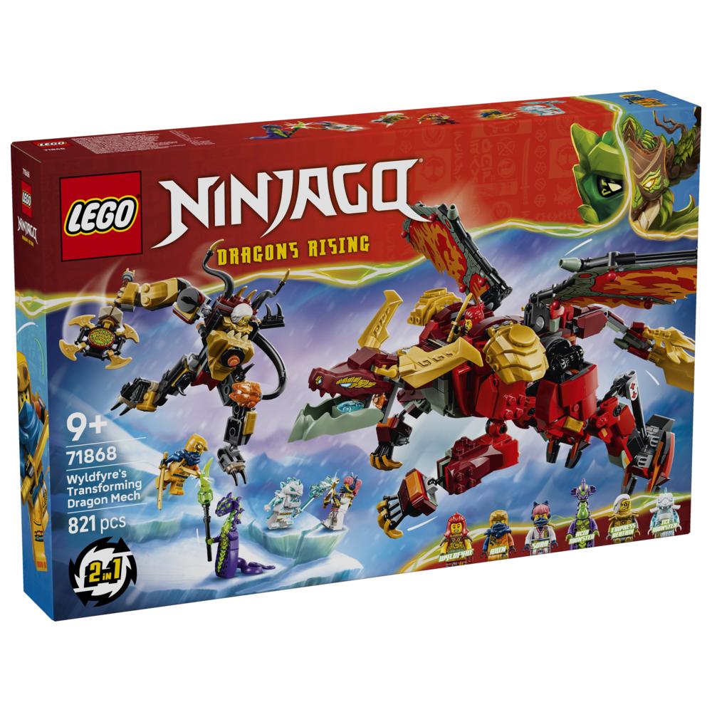 LEGO - Ninjago Dragon's Rising Wyldfyre's Transforming Dragon Mech Building Set - 821 Pc Set