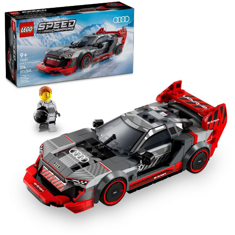 LEGO Speed Champions - Audi S1 E-Tron Quattro Race Car Building Set - Red - 274 Pcs