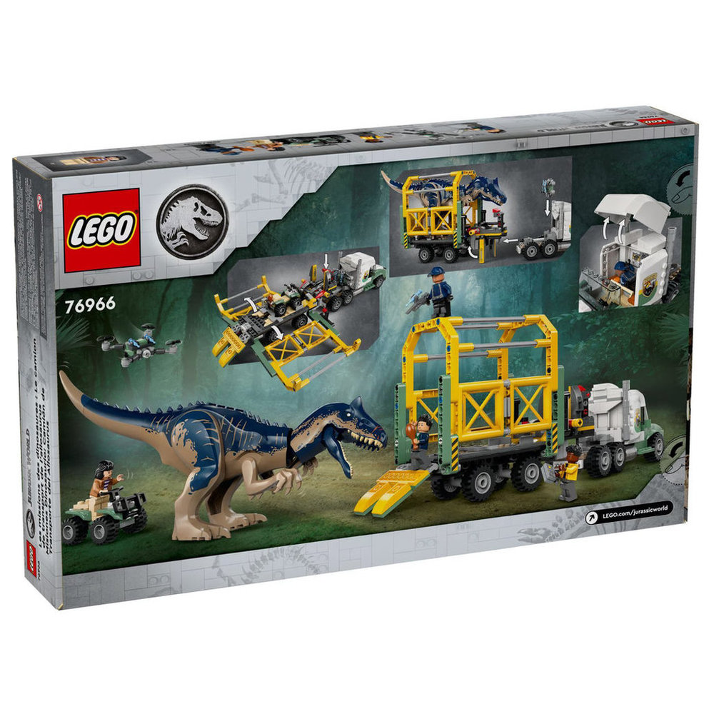 LEGO Jurassic World - Dinosaur Missions: Allosaurus Transport Truck Building Set - 588 Pcs