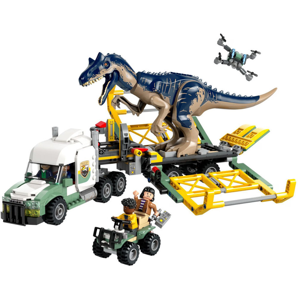 LEGO Jurassic World - Dinosaur Missions: Allosaurus Transport Truck Building Set - 588 Pcs