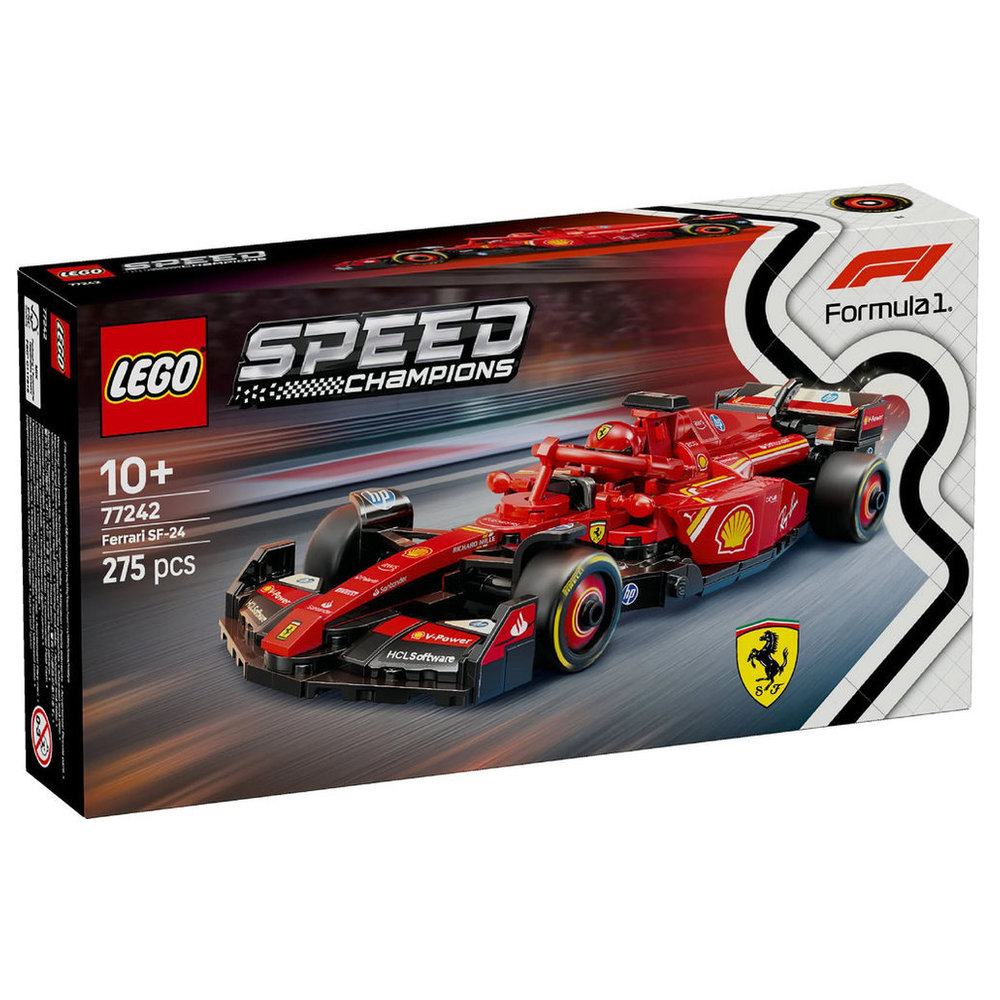 LEGO Speed Champions - Ferrari SF-24 F1 Race Car Building Set - Red - 275 Pcs