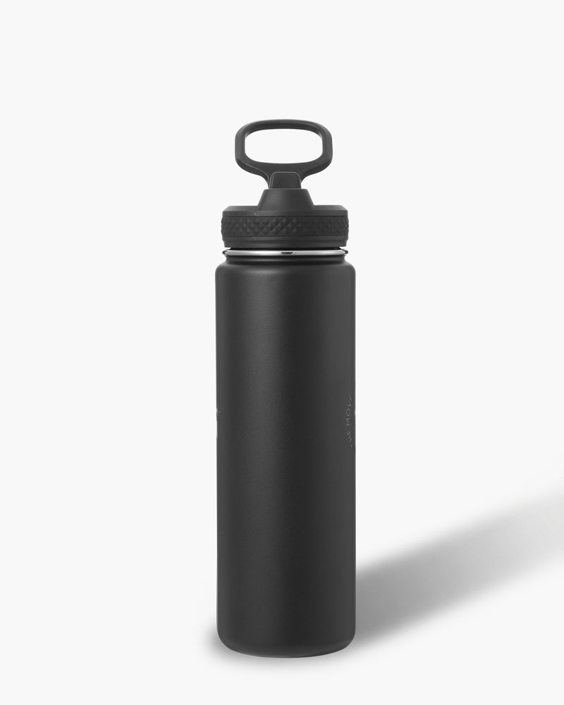 WMN World - Insulated Metal Straw Water Bottle 700ml - Black