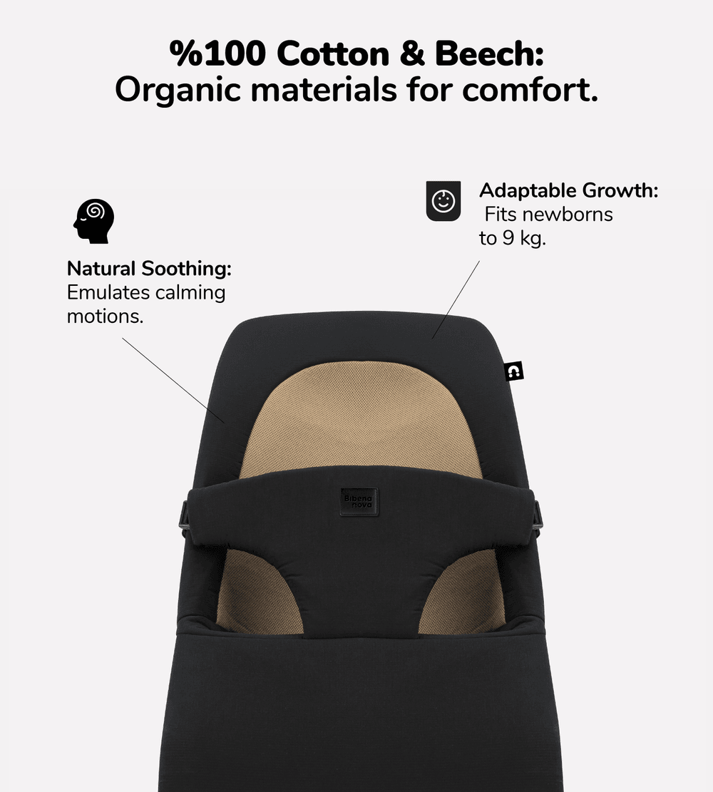 Bibena Nova - Pony Bouncer, Organic wood 0-24 Months - Beige