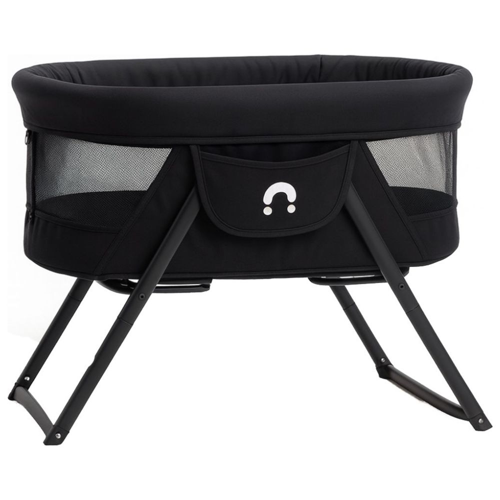 Bibena Nova - Aluminum 2in1 Folding Bassinet & Bed - Black