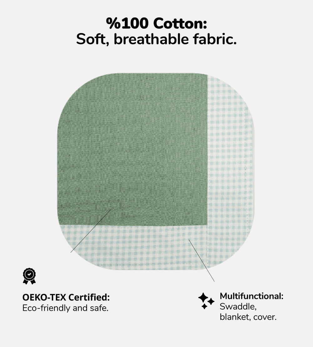 Bibena Nova - Muslin Swaddle - Green