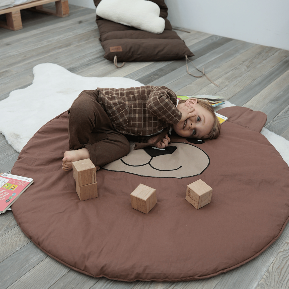 Bibena Nova Bear - Camper Play Mat - Brown