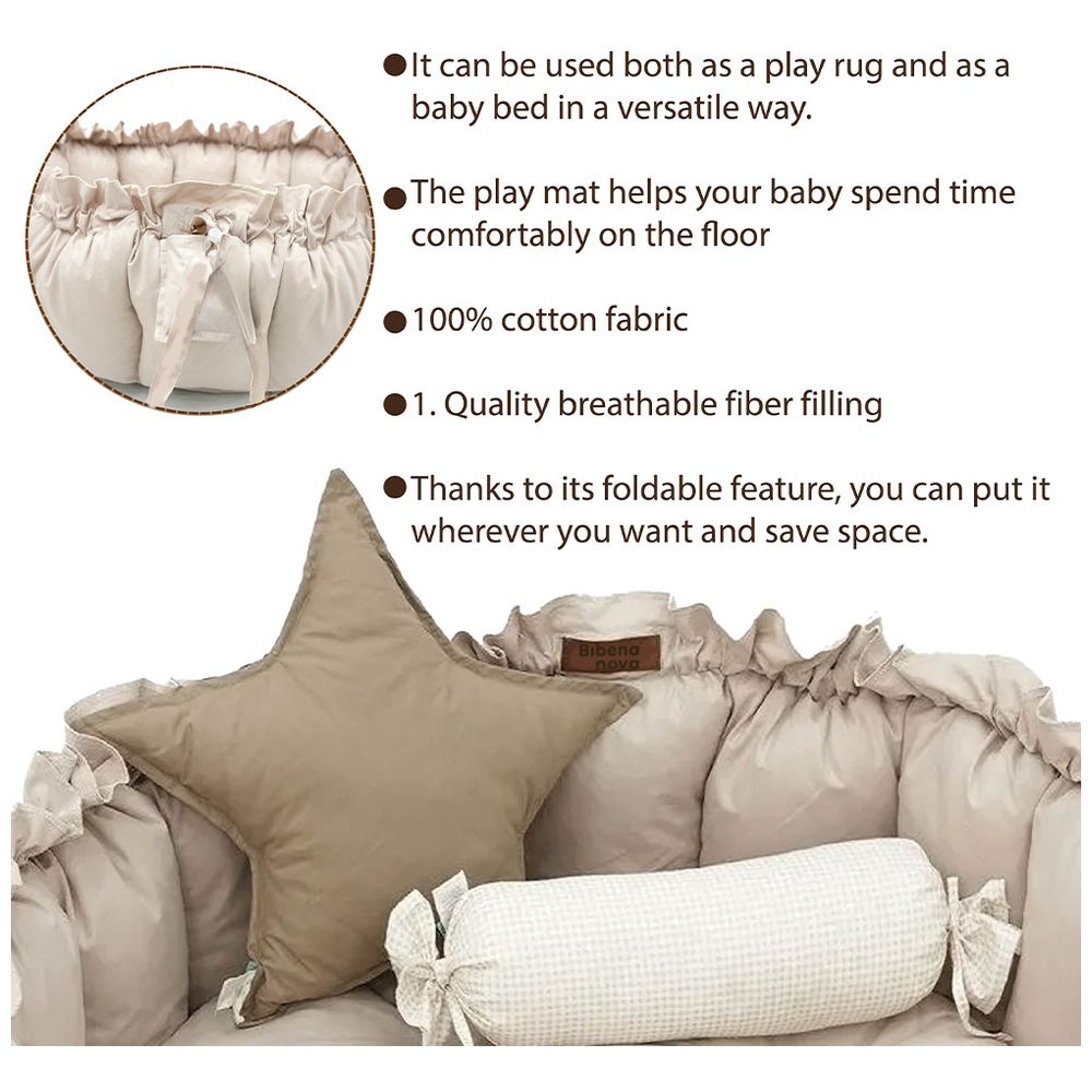 Bibena Nova Baby 3-In-1 Bloom Playmat - Cream